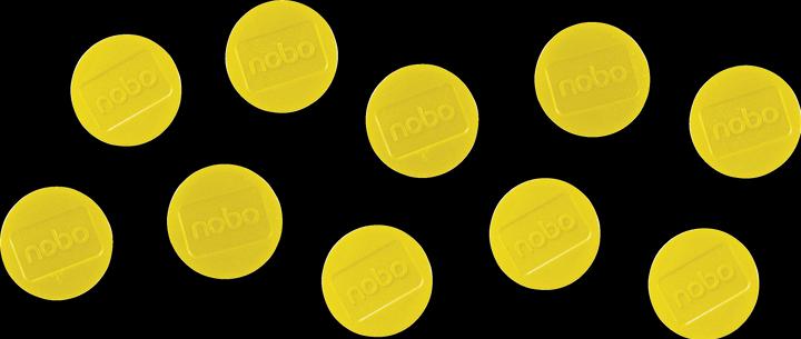 Produktbild Nobo Magnet rund 32mm 1915302 gelb 10 Stück (10 x)