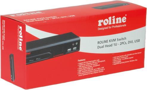 Actual product image Roline Dual Head DVI USB 2.0, 1 User - 2 PC