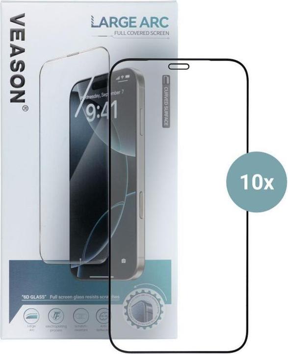 Produktbild Veason Protective glass 6D Pro Glass (SET 10in1) - for Samsung Galaxy S22 / S23 black (10 Stück, Samsung Galaxy S22, Samsung Galaxy S23+)