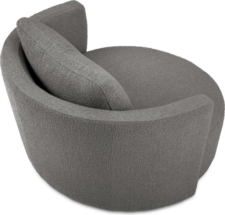 Image du produit Micadoni Bouclé Fauteuil Pivotant, "Bliss", 1 Place, 92x92x75 Fabriqué en Europe