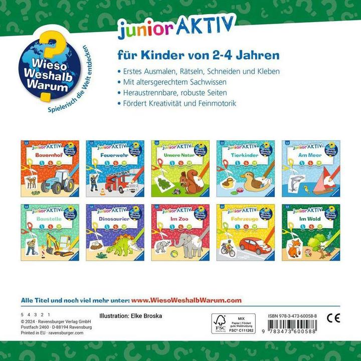 Image du produit Ravensburger Wieso? Weshalb? Warum? junior AKTIV: Im Wald (Allemand, Elke Broska, 2024)