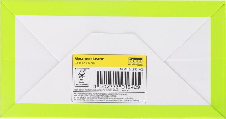 Energie-Label Idena Geschenkt. FSC-Mix 4 Farb.sort., S 16x12x6cm (Geschenkbox, 1 x)