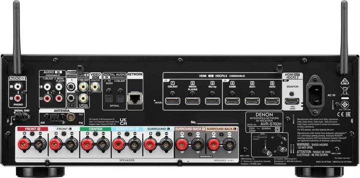 Immagine prodotto Denon AVR S760H (7.1 canali, AM, FM)