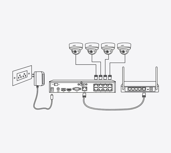 Actual product image Reolink NVS16-8MB8 - 4K Security System, 16-Channel NVR, 24/7 Recording, Person/Vehicle/Animal Detection (3840 x 2160 pixels)