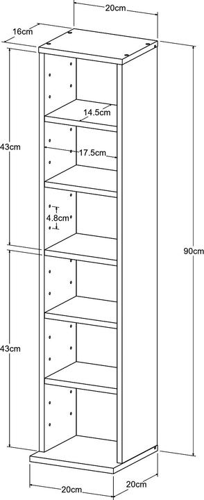 Actual product image En.Casa Sortland (90 x 20 x 20 cm)