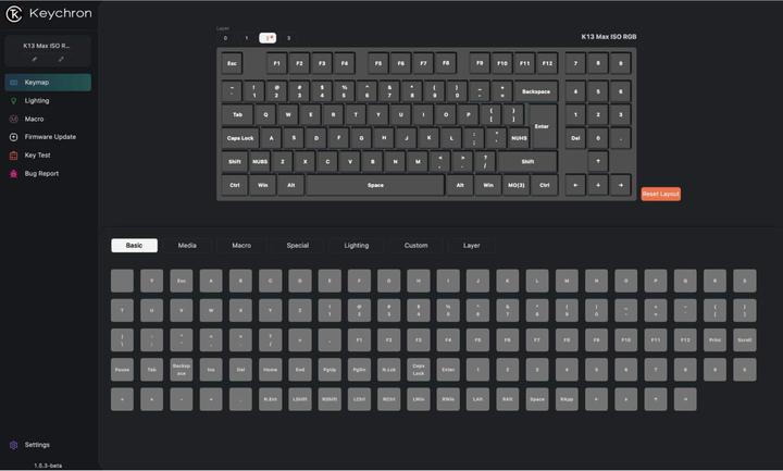Actual product image Keychron K13 Max (CH, Wireless, Cable)