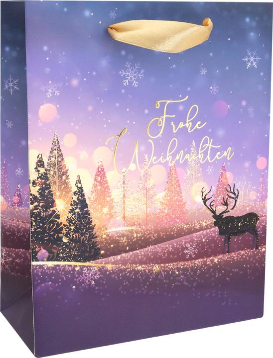 Immagine prodotto Idena Sacchetto regalo di Natale viola 18x8x23cm (Borsa da regalo)