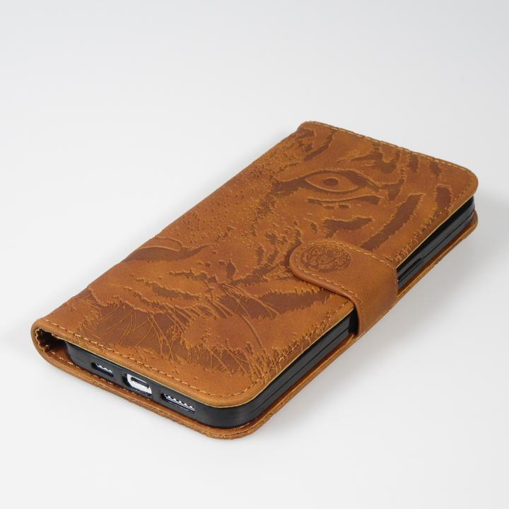 Actual product image PhoneLook Fourre Flip 3D en similicuir Oeil du tigre (Apple iPhone 14 Pro Max)