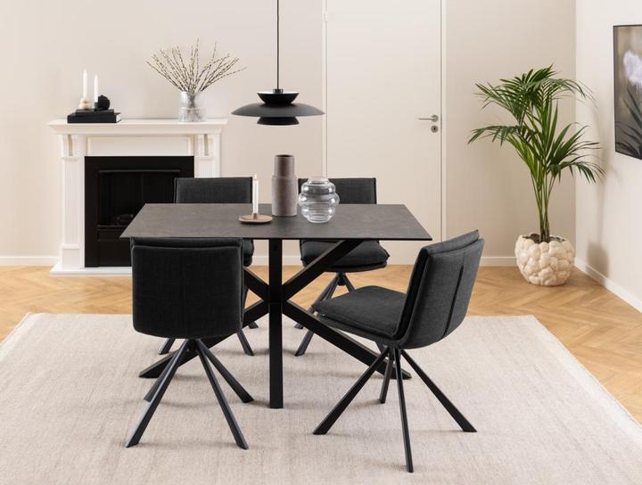 Produktbild AC Design Heaven Esstisch rostbraun Lemco raue Keramik