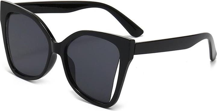 Techsuit - Sunglasses (5335) - for Women with PC Frame and Lens, Butterfly Shape - Black / Gray