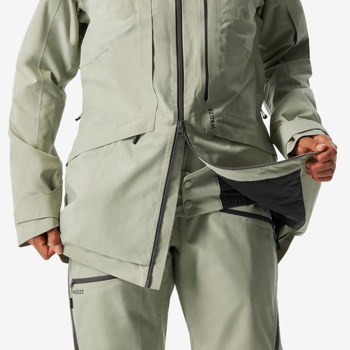 Actual product image Wedze Women's ski jacket versatile and warm - FR100 sage green (XS)
