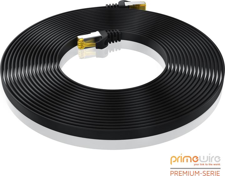 Immagine prodotto Primewire Cavo di rete CAT.7 piatto - cavo Ethernet Gigabit Lan RJ45 - cavo patch - comp. CAT.5 CAT.6 CAT.8 (U/FTP, CAT7, 7.50 m)