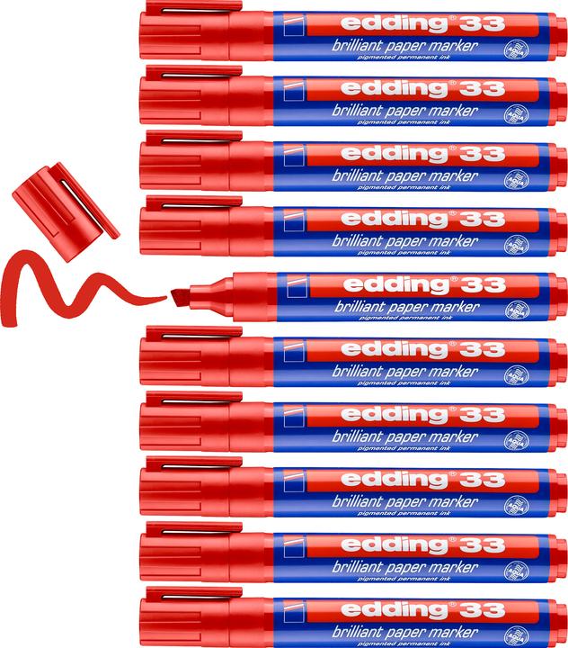 Immagine prodotto Edding Marcatore permanente 33 (Rosso, 1 mm, 1 x)