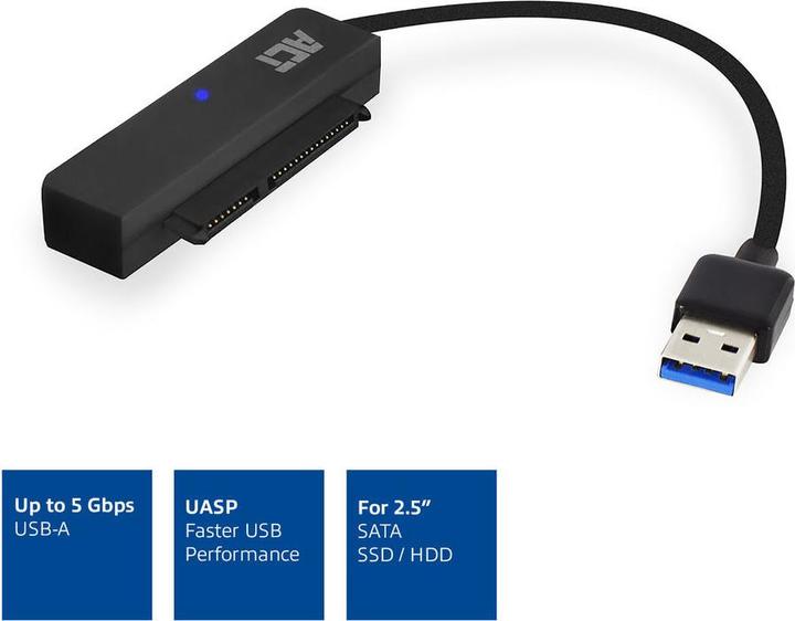 Image du produit Câble adaptateur USB pour disque dur/SSD 2,5" SATA