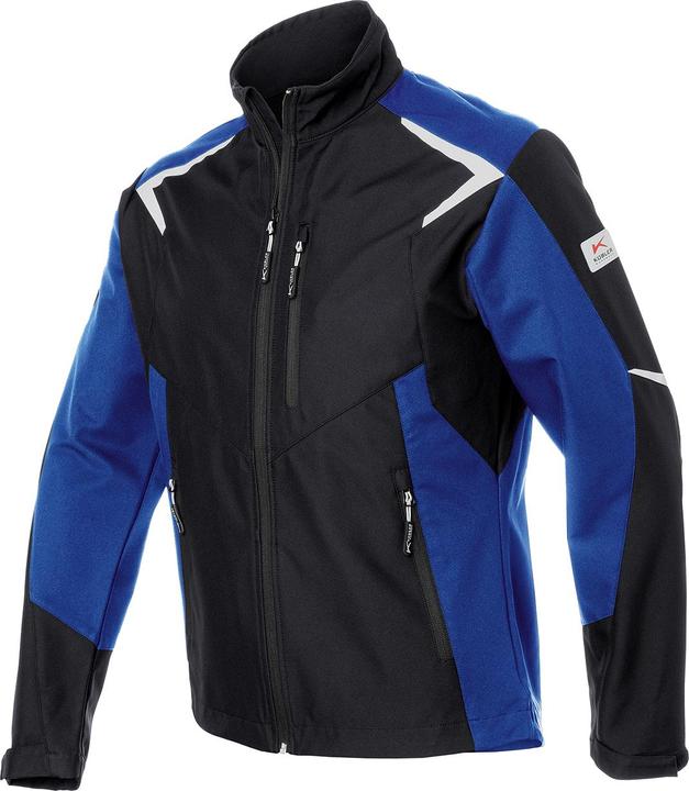 Produktbild Kübler Softshell Jacke BODYFORCE schwarz/kbl.blau Form 1425 Grösse 4XL (4XL)