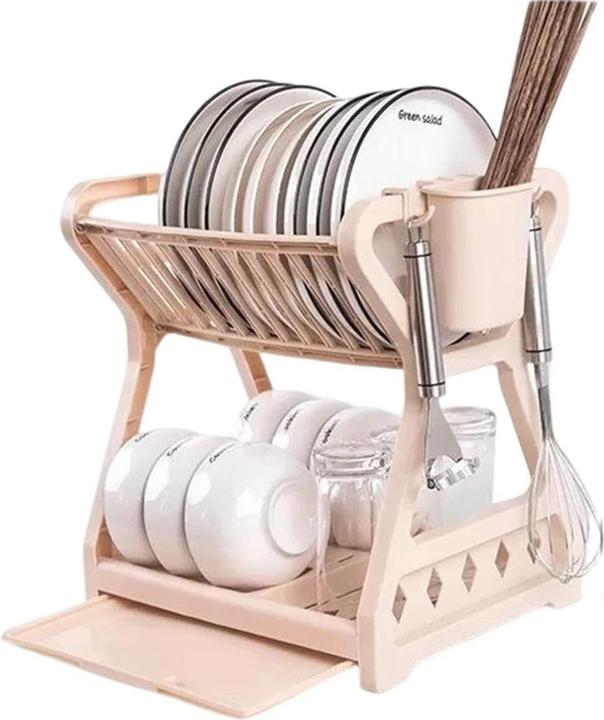 Actual product image König Design Dish drainer with drip tray Dish drainer camping kitchen 2 levels