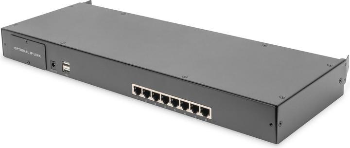 Produktbild Digitus Modulare 43,2cm (17") HD LCD TFT Konsole mit 8 Port Cat5 KVM 8 Port Cat5 KVM, US Tastatur