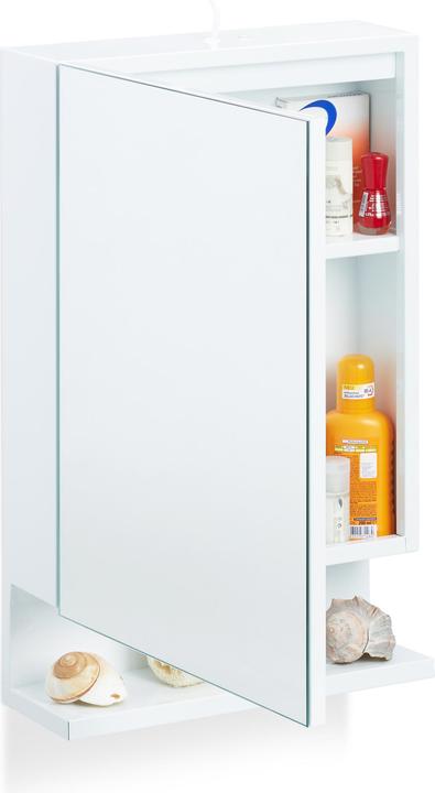 Relaxdays Mobile per specchio da bagno con presa di corrente (35 x 12 x 55 cm)