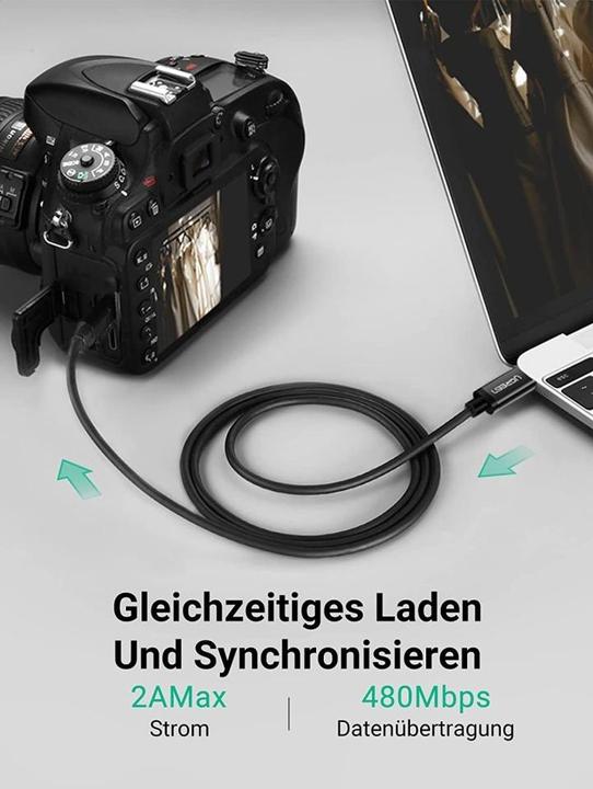 Produktbild Ugreen USB-C – Mini USB (1 m, USB 2.0)