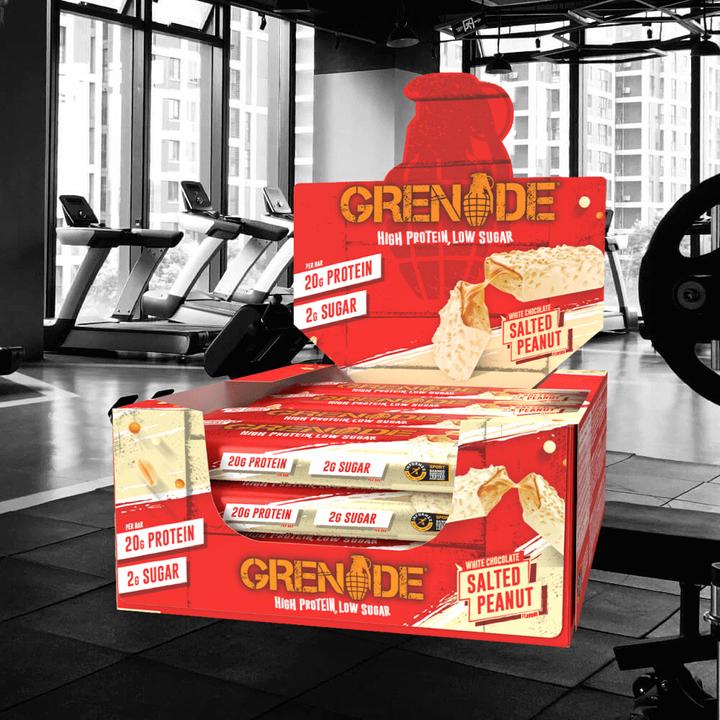 Produktbild Grenade Carb Killa White Chocolate Salted Peanut Proteinriegel (12x60g) (Weisse Schokolade, Erdnuss, 1 Stk., 800 g)