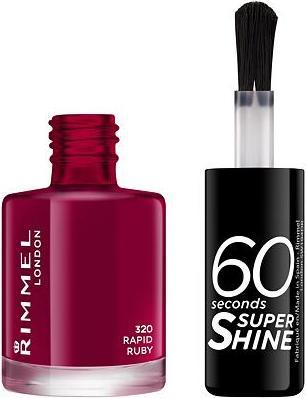 Immagine prodotto Rimmel London 60 secondi di super lucentezza (320 Rubino rapido, Smalto)