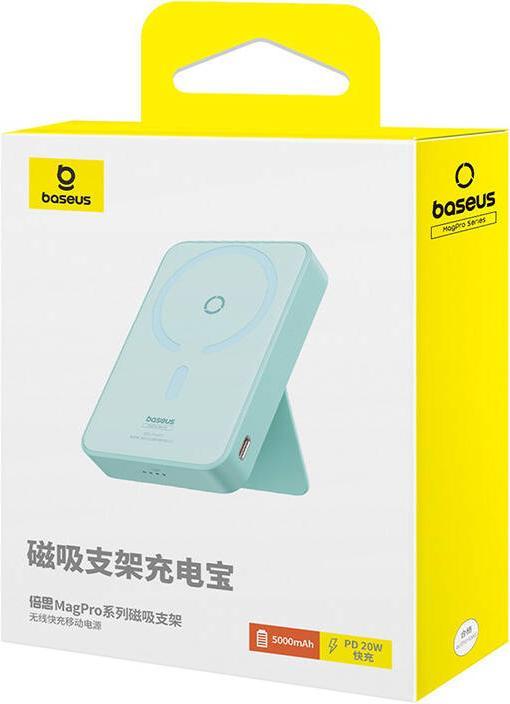 Produktbild Baseus Powerbank MagPro Magnetic 5000mAh 20W, MagSafe (mint) (10000 mAh, 20 W, 37 Wh)