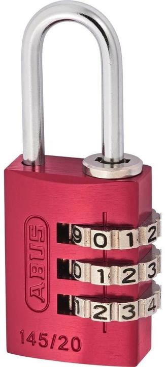 Produktbild Abus Zahlenschloss 145/20 Lock-Tag Rot Aluminium
