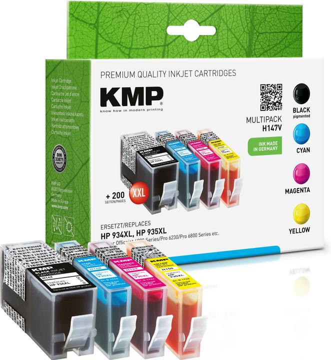 Image du produit KMP H147V Multipack BK/C/M/Y compatible avec HP 934/935 XL (M, CF, C, Y)