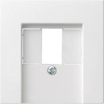 Actual product image Gira System 55 cover for TAE connection box *pure white silk matt*.