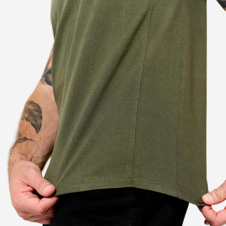 Actual product image Domyos Men's Stretchy Fitness Tank Top - Khaki Green (XL)