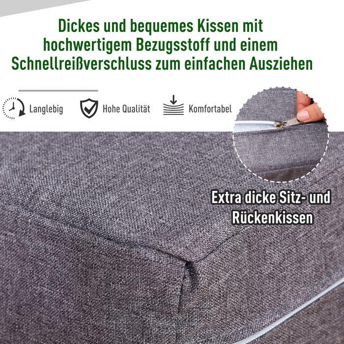 Produktbild Swisshandel24 4 teiliges Gartenmöbel Set, kombinierbar, mit hoher Belastbarkeit, Sitzkissen, Tisch mit Stauraum, P