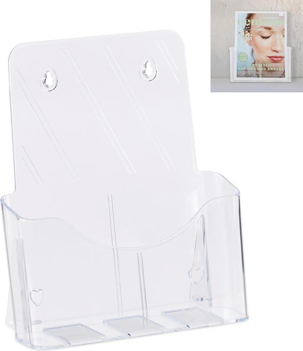 Actual product image Relaxdays Prospectus Holder A4/DIN Long, Stand & Hang (A4)