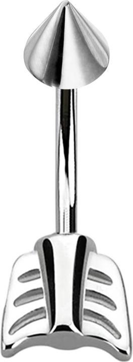 Produktbild Star Piercing Micro Banane silber mit Cone und Pfeil (Chirurgenstahl 316L)
