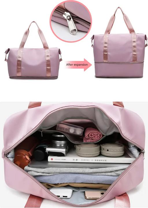 Image du produit Only-Bags.Store Sac de voyage en nylon imperméable sport gymnase fourre-tout, lavande