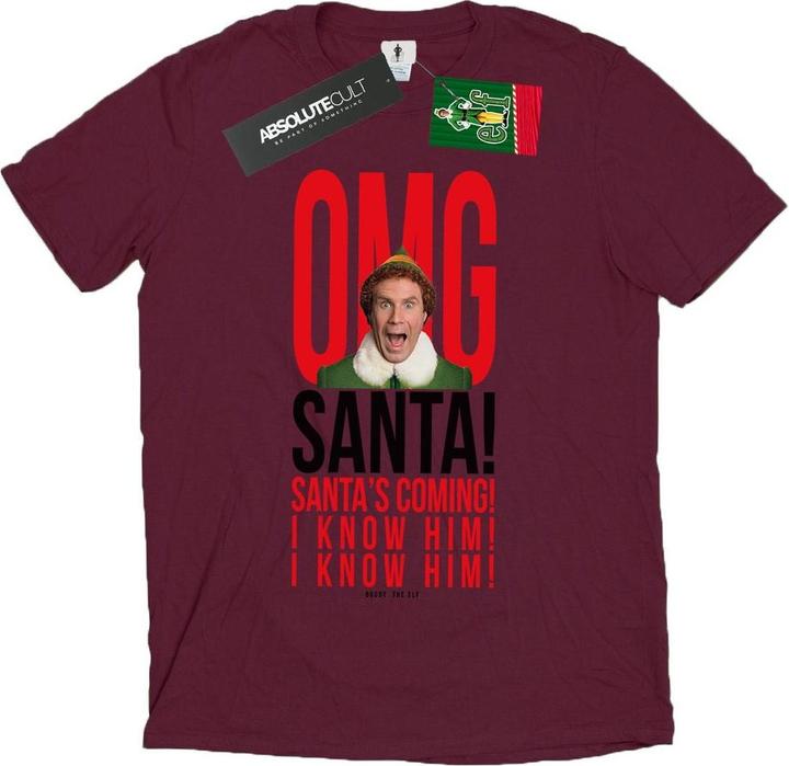 Elf OMG Santa I Know Him TShirt (L)
