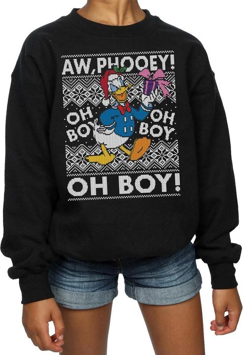 Produktbild Disney Donald Duck Christmas Fair Isle Sweatshirt Mädchen (140, 146)