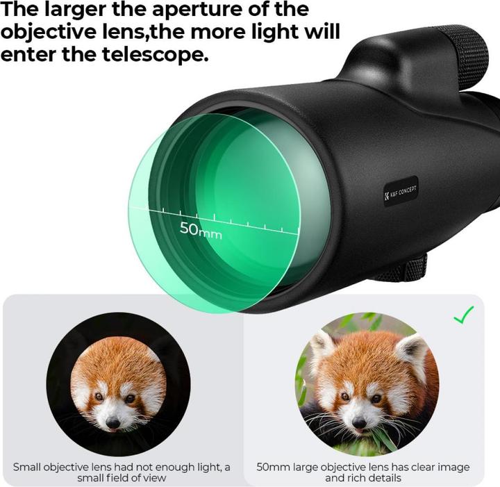 Produktbild K&F Concept Monocular KF33.068 12x50 (12 x, 50 mm)