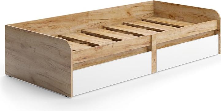 Actual product image Vichy Children's bed Clario, White/Artisan, 90x200 cm without mattress (90 x 200 cm)