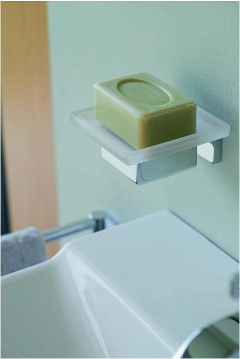 Actual product image Duravit Soap dish KARREE glass matt chrome