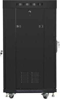 Actual product image Lanberg Free-standing cabinet 19 inches 22U perforated doors LCD (Flat pack) V2 black (22 RU, 19 inch rack)