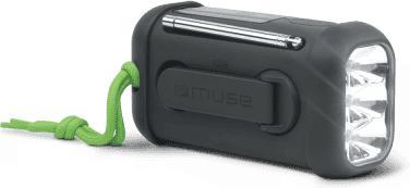 Image du produit Muse Radio solaire portable avec crank & flashlight (FM, Bluetooth, NFC)