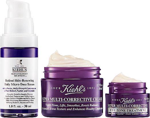 Actual product image Kiehl's Ultimate AntiAging Essentials Retinol Treatment 30ml + Super Multi Corrective Cream 50ml + S (94 ml)