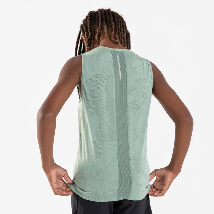 Image du produit Kiprun Débardeur running sans couture Enfant - 900 Light vert givré (140)