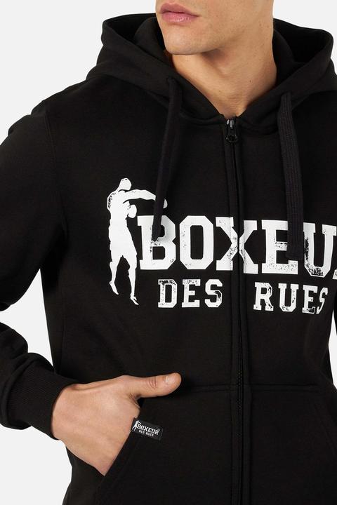 Immagine prodotto Boxeur des Rues Giacca felpata con cappuccio e zip intera con patch (XL)