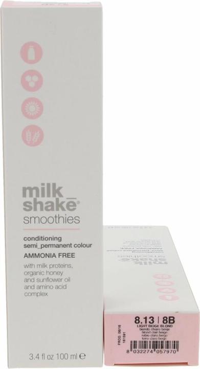 Milk_Shake MilkShake Smoothies Semi Permanent Colour 8.13 - Light Beige Blonde 100ml (Light Beige Blonde)