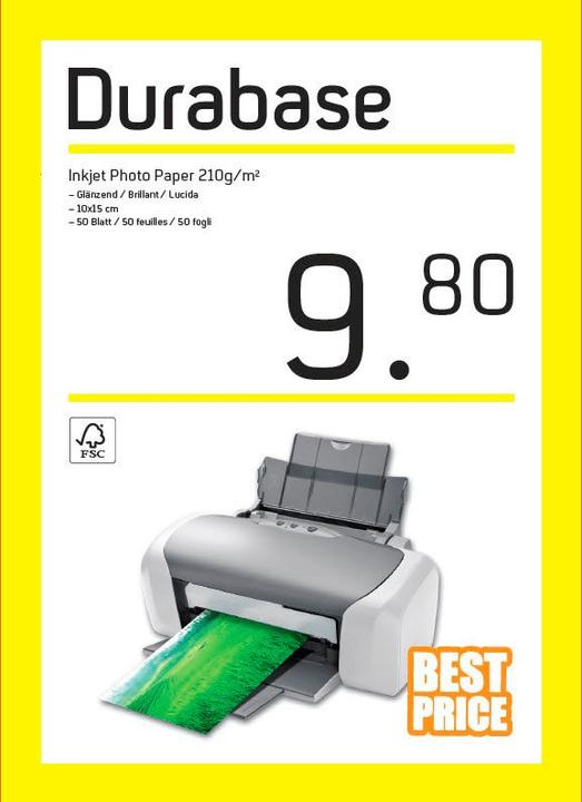 Produktbild Durabase Inkjet Photo Paper (210 g/m², 10 x 15 cm, 50 x)