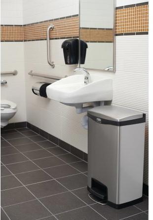 Image du produit Rubbermaid Poubelle à pédale en acier inoxydable (50 l)