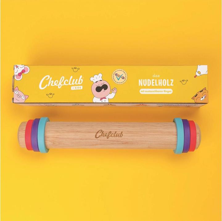 Actual product image Chefclub Rolling pin with silicone rings