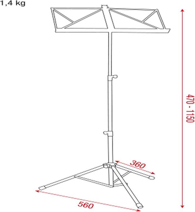 Actual product image DAP-Audio Music Stand incl bag