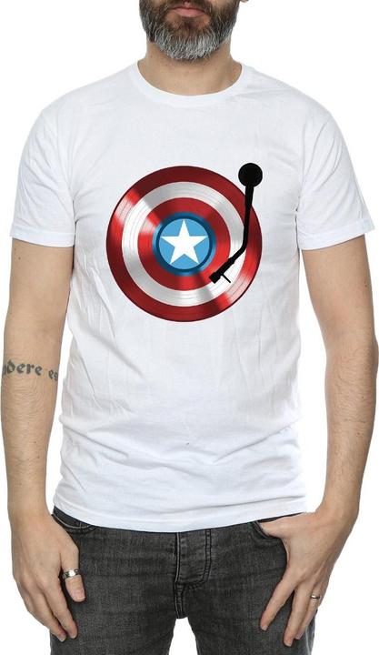 Produktbild Captain America Plattenspieler TShirt (3XL)